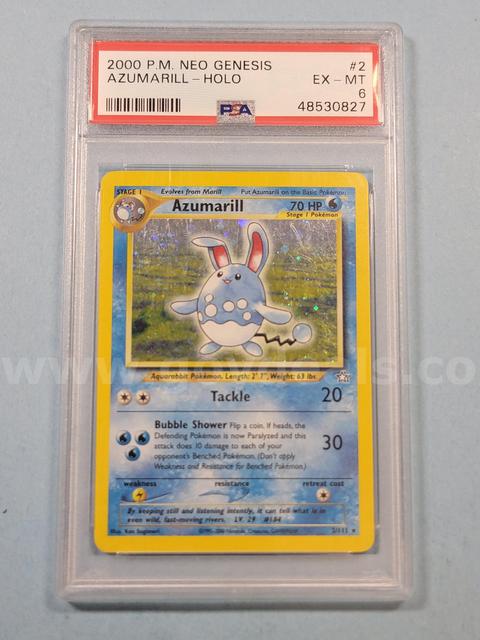 2000 Azumaril PM Neo Genesis Pokemon - Holo