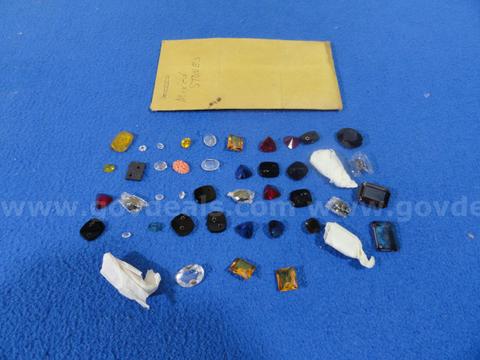 Lot of 44 Vintage Mixed Gemstones, Jewelry Stones, Faceted Gems, Cabochons, etc.
