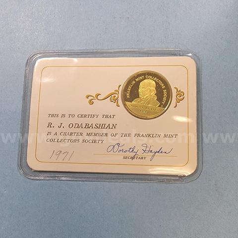 1971 RJ Odashian Franklin Mint Society Coin