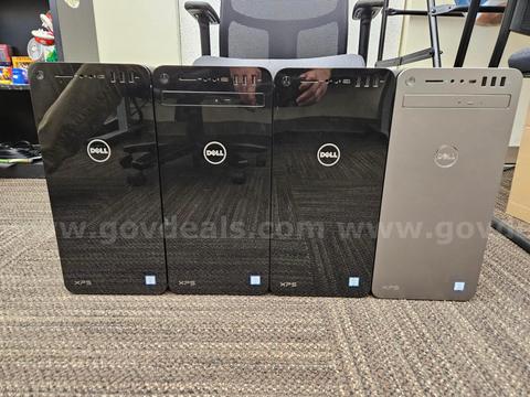 Four Dell desktops
