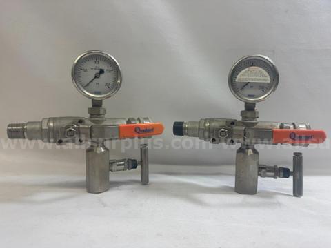 (LOT OF 2) QUADRANT ASMEB16.34/API608 1/2" BALL VALVE w/ANDERSON GREENWOOD NEEDLE VALVE