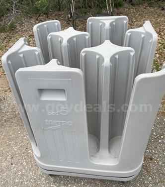 Plate Bowl/Dish Caddy Mobile Rack for 5” plates