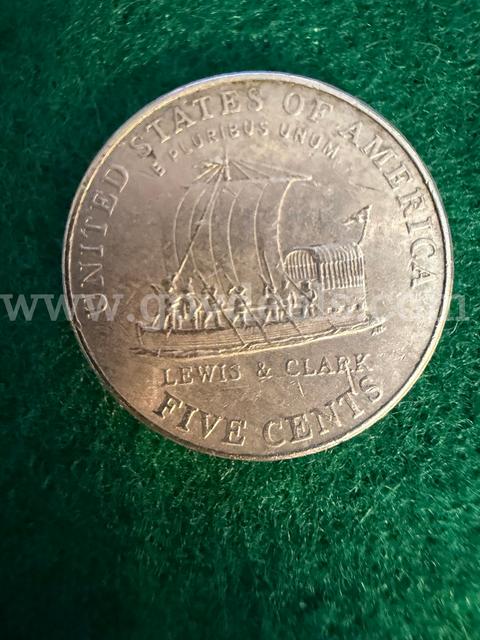 2004 P Nickel with a Die Crack on Reverse