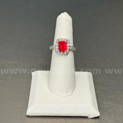 Silver 925 Ring with Pink Stone
