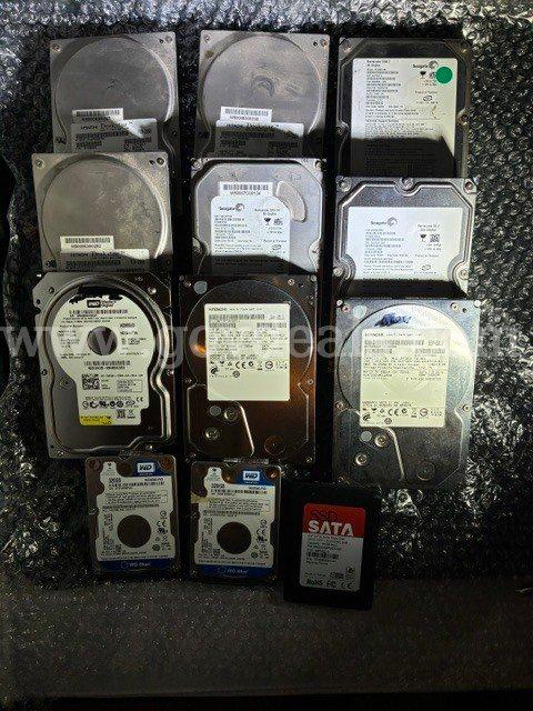 Lot of 12 Hard Drives For Scrap / Parts / Precious Metals Recovery - NOT WORKING (SHIPPING ONLY)