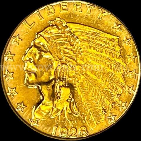 Beautiful 1928 Gold $2.5 Indian Head