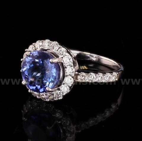 TANZANITE and DIAMOND RING