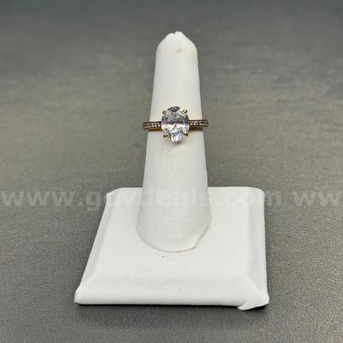925 Silver Ring with White Stone