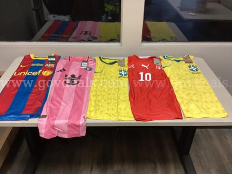 Lot of 5 Soccer Jerseys