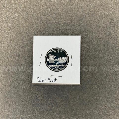 2005 Minnesota Silver Proof Quarter in Holder