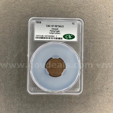 1858 CAC VF Details Penny