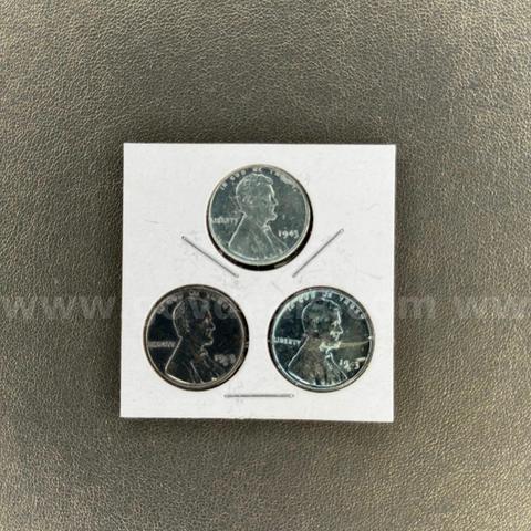 Set of 3 1943 Steel Pennies