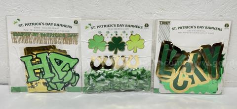Brand New - 3 Pack - St. Patrick Day Banners - Shipping Available