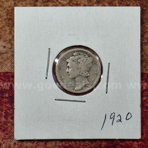 Very Nice Silver Mercury Dime 1920