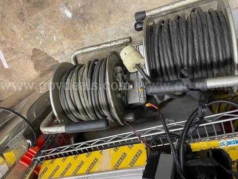 Lot of Extension Cord Reels & Electric Cable Assemblies