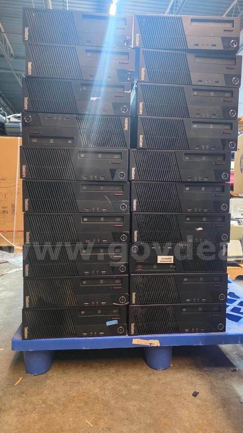 Lot of 42 Lenovo, HP, and Dell Small Form Factor (SFF) Desktop Computers