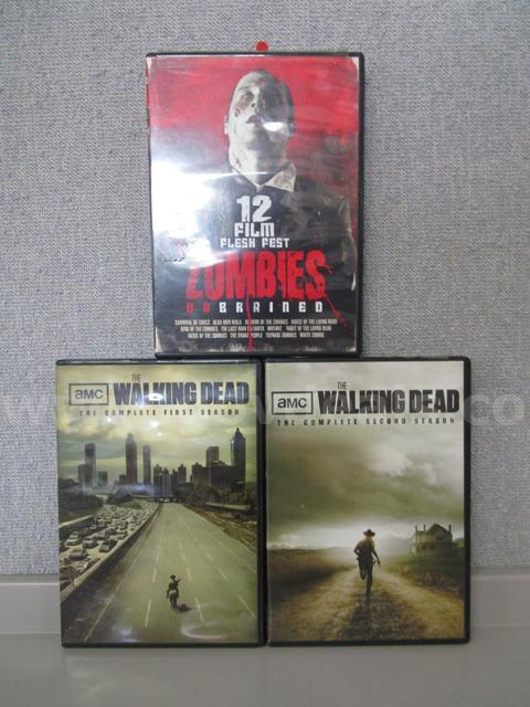 SET OF ZOMBIE TELEVISION AND MOVIE DVDS
