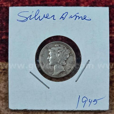 Very Nice Silver Mercury Dime 1945