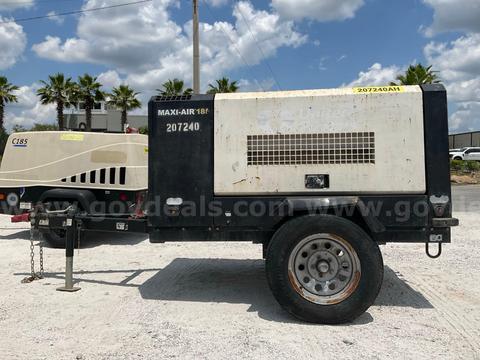 2018 ALLMAND MAXI AIR 185 COMPRESSOR MODEL MA185-6E1; YANMAR DIESEL,TRAILER MOUNTED