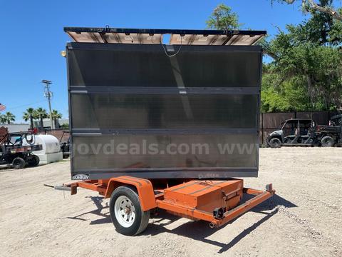 WANCO ARROW MOBILE MESSAGE BOARD; SOLAR POWERED; TOWABLE TRAILER MOUNTED; BILL O