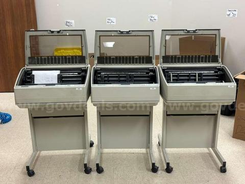 Lot of 3 Printronix P5005B Industrial Line Matrix Printers – Warehouse / Manufacturing Use – As-Is