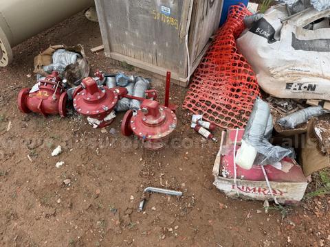Valves, Regulators, and Rosemount Transmitter, Kimray, Unused, Qty 7