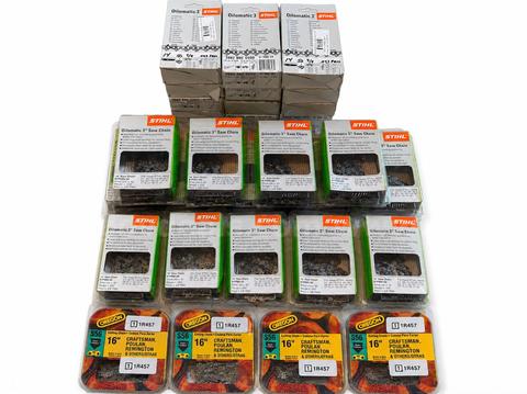Large Lot of 33 New Chainsaw Saw Chain Chains Stihl Oilomatic 3