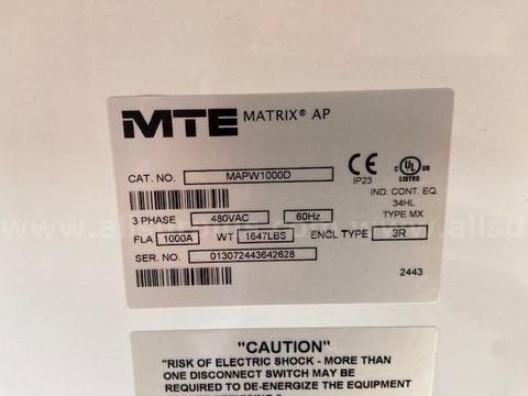 MTE Matrix AP Harmonic Filter, 1000A, 480V, Outdoor NEMA 3R