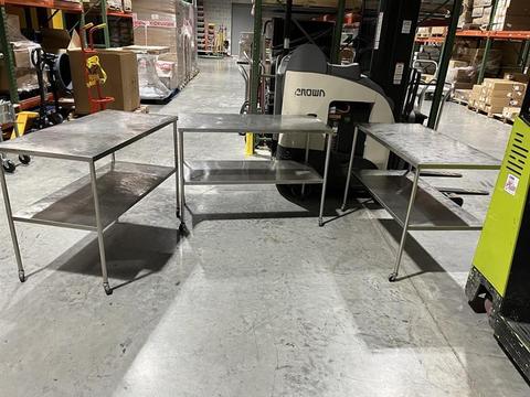3 Stainless Steel Procedure/Instrument Tables