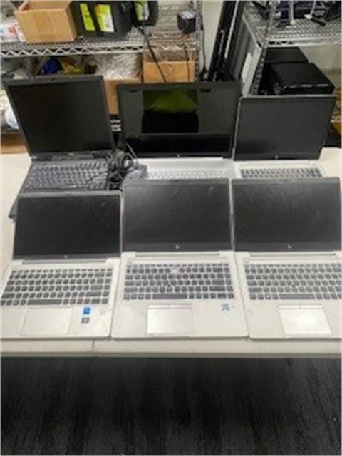Lot of 6 Laptop Computers, No Hard Drives.