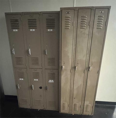 2 sets of metal lockers