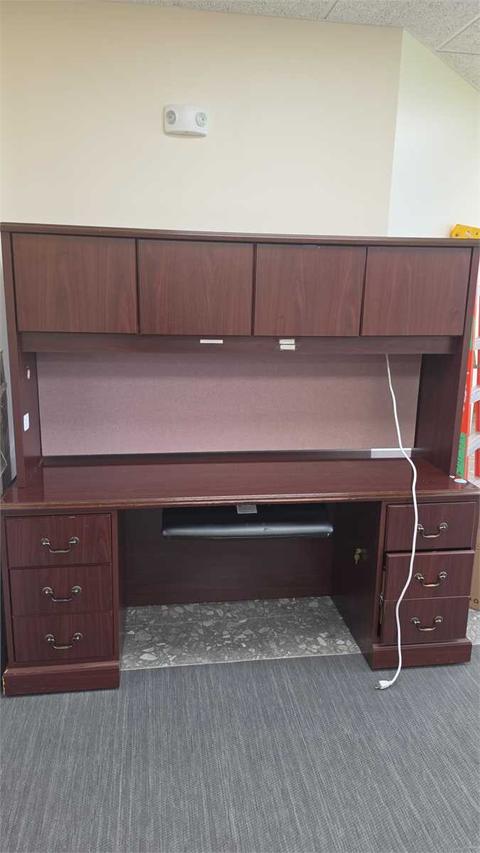 Mahogany Wood Credenza Desk