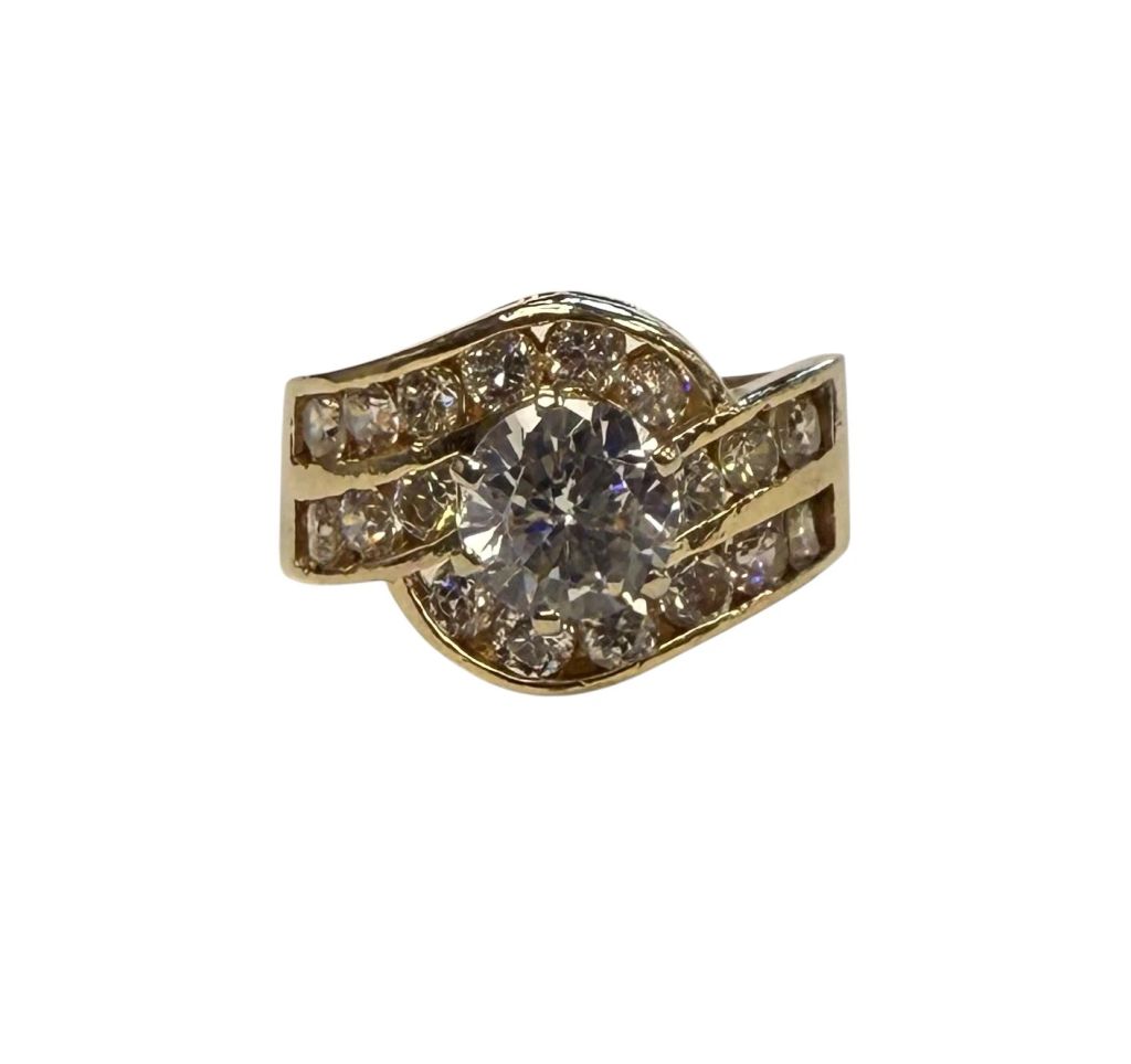 Women's Cluster ring 10kt Yellow Gold - photo 1