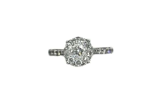 Women's Solitaire ring 18kt White Gold - photo 1