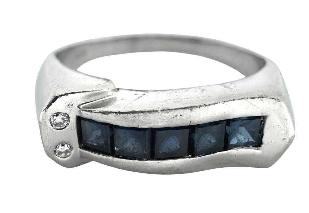 Unisex Cluster ring .900 Platinum - photo 1