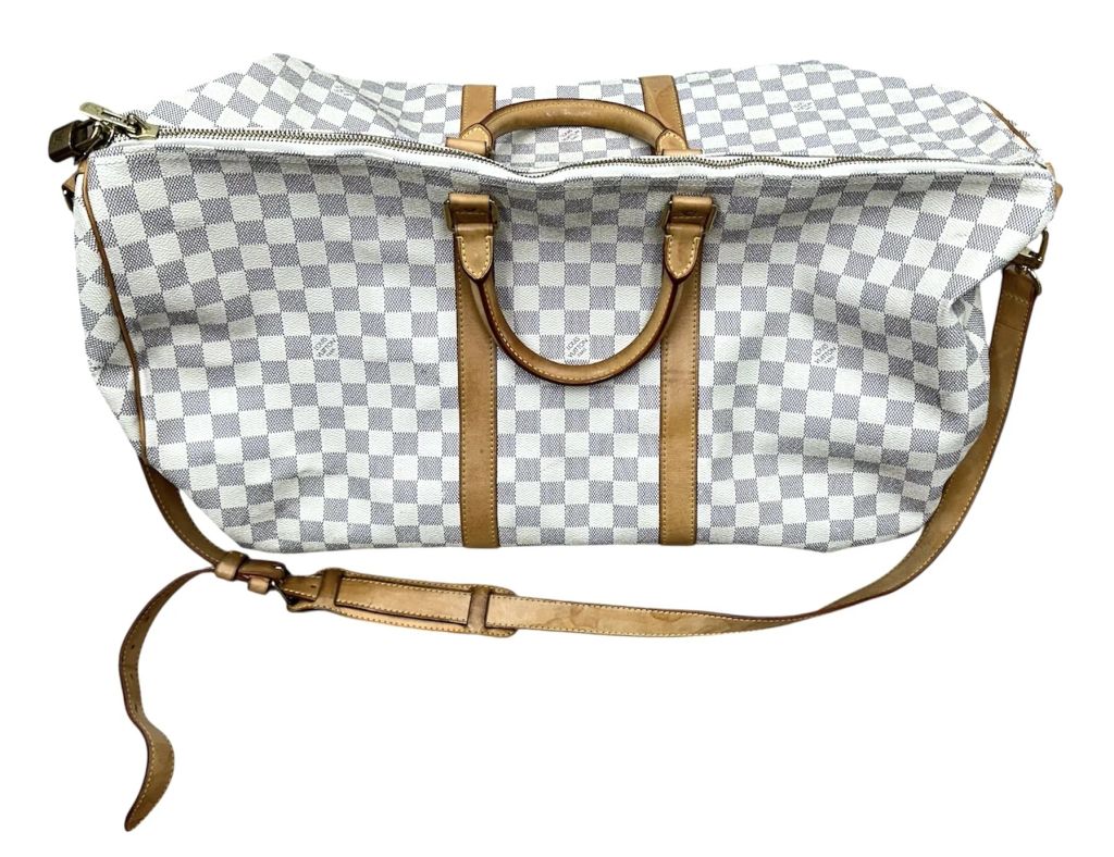Louis Vuitton Travel Bag Keepall Damier Azur Bandouliere 55 - photo 1