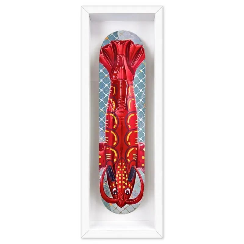 Jeff Koons, "Lobster" Framed Limited Edition Skateboard, Plate Signed with Letter of Authenticity. - photo 1