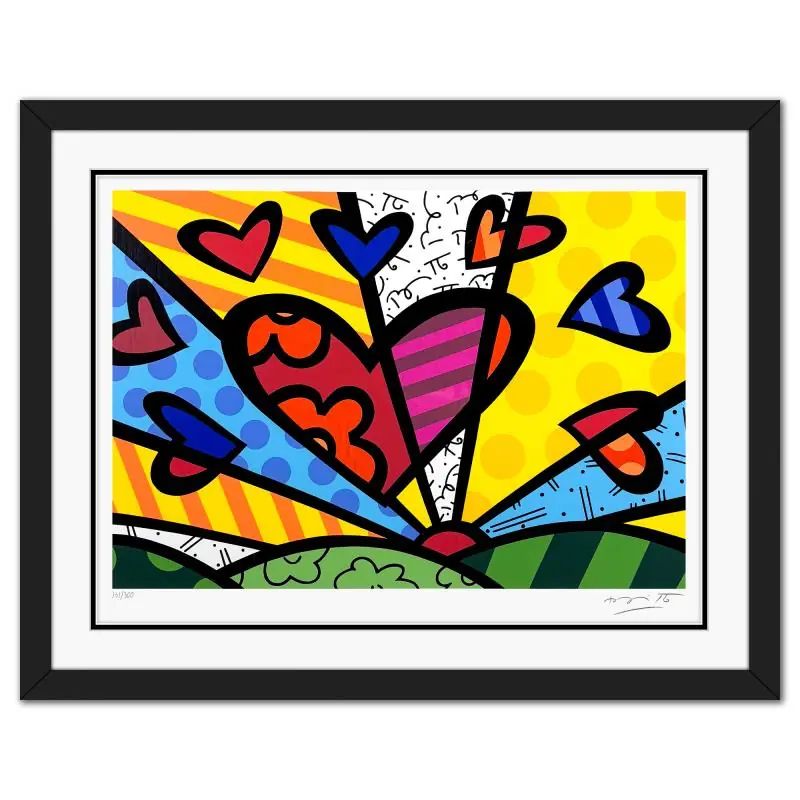 Britto, "A New Day" Framed Limited Edition Serigraph, No and Hand Signed w/LOA - photo 1