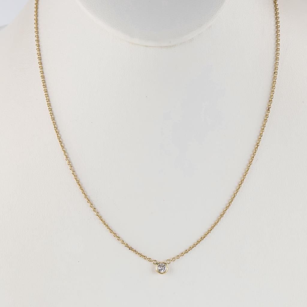 18kt Gold Necklace Diamond Pendant - photo 1