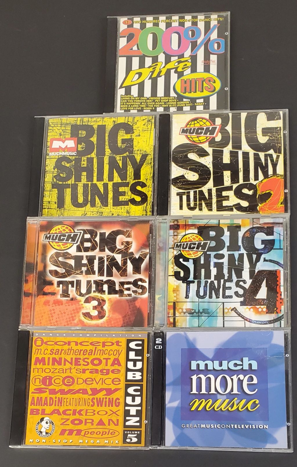 MuchMusic Big Shiny Tunes CD Collection 1-4 + 100% Dare Hits + Club Cutz + Much More Music VG - photo 1