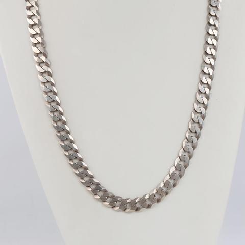 Sterling Silver Heavy Curb Chain Necklace