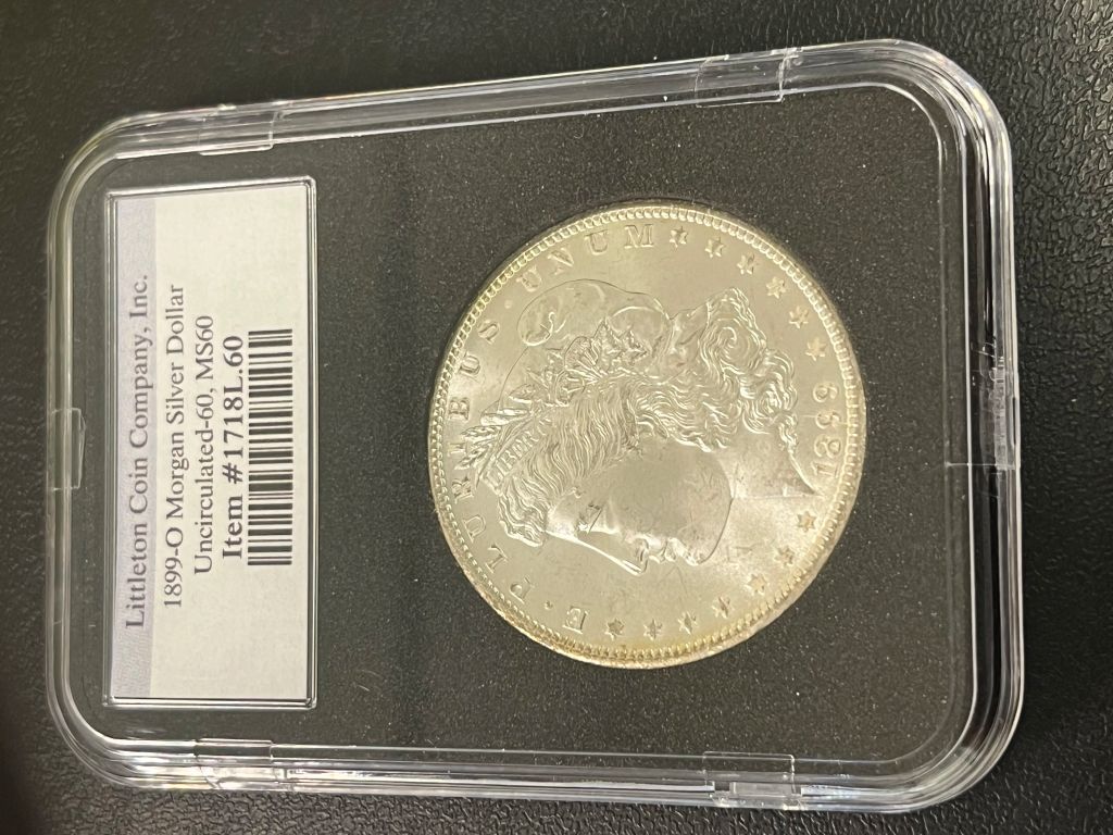 1899 O MORGAN DOLLAR MS-60 - UNCIRCULATED - LITTLETON COIN COMPANY - photo 1