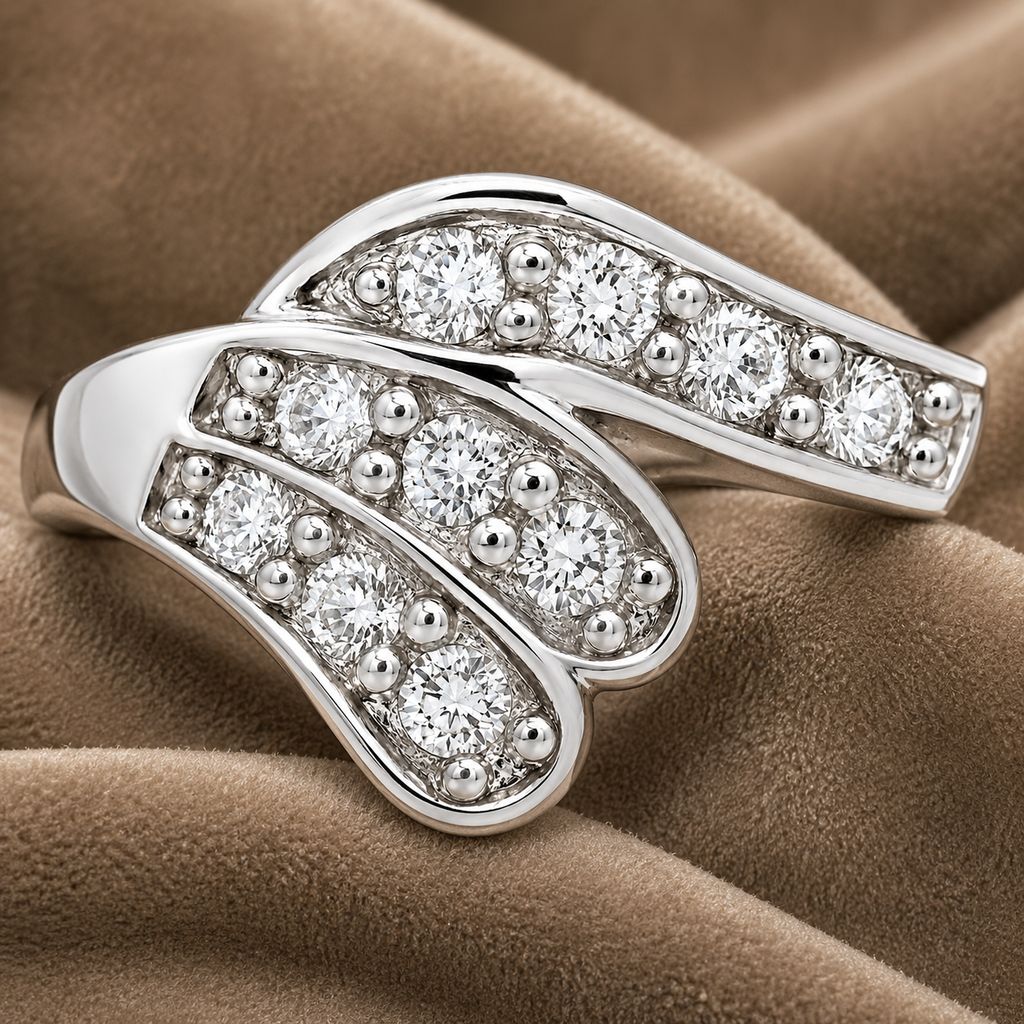 No Reserve 925 Sterling Silver 1.21 Ct Cubic Zirconia Ring 6 US Ring Size - photo 1
