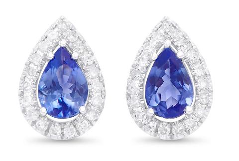 $4,895 GLS Appraisal Value! 1.45 Cts Certified Natural Diamond Tanzanite 14K Gold Designer Earrings
